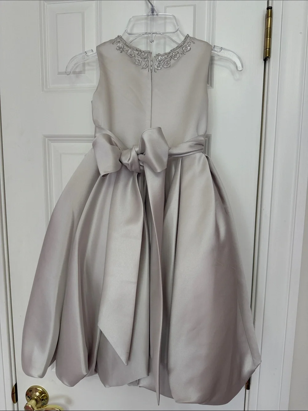 Girls' Champagne Bubble Dress with Embellished Bodice
